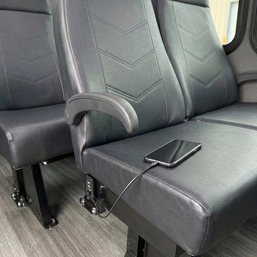 bell gardens 15 passenger minibus usb charging