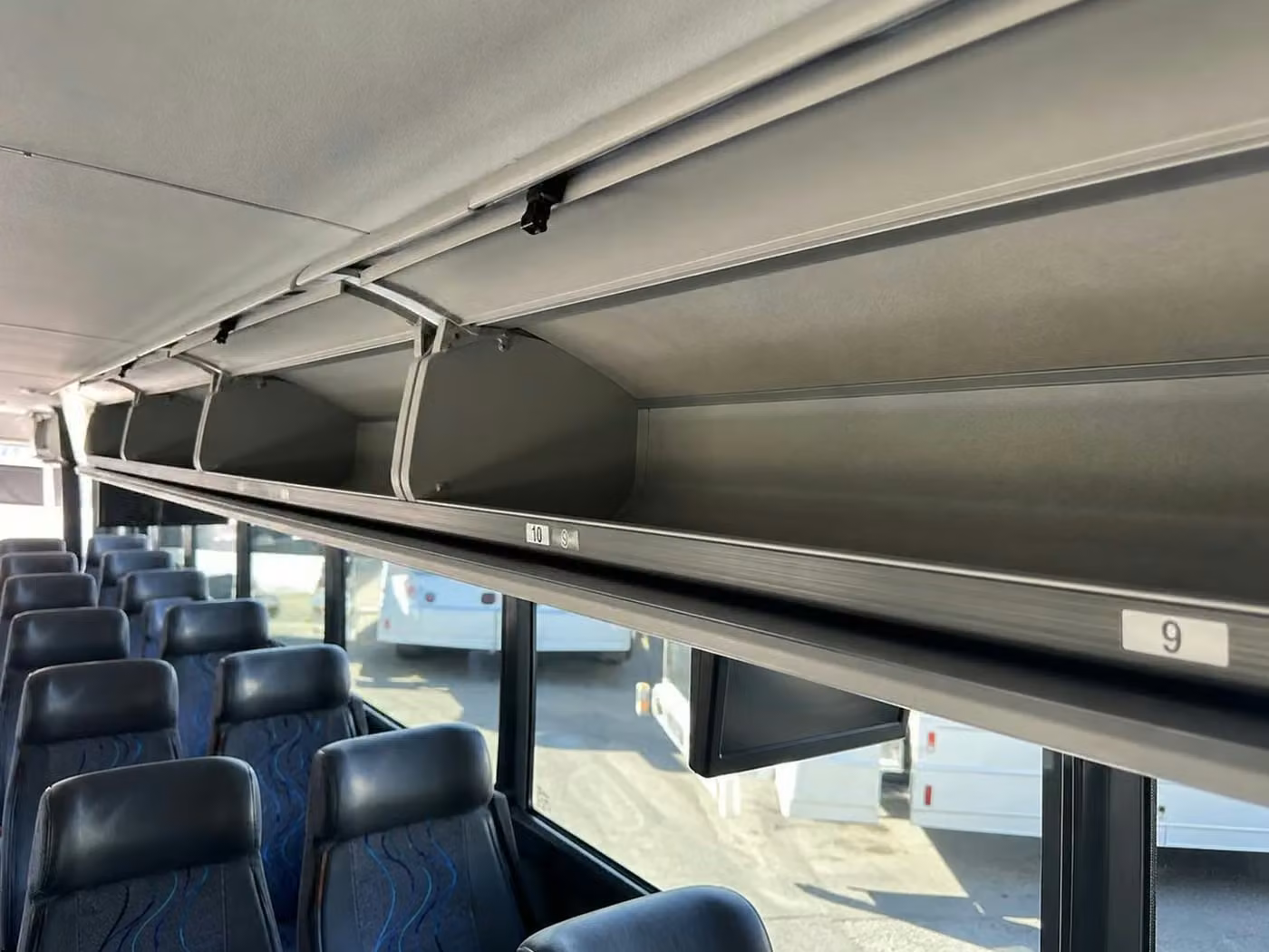 bell gardens 18 passenger minibus overhead storage