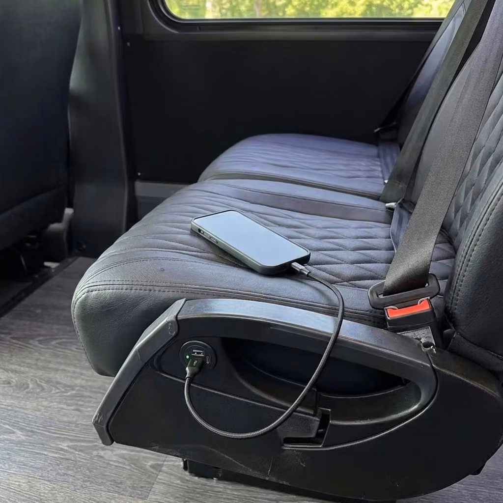 bell gardens 20 passenger minibus usb charging