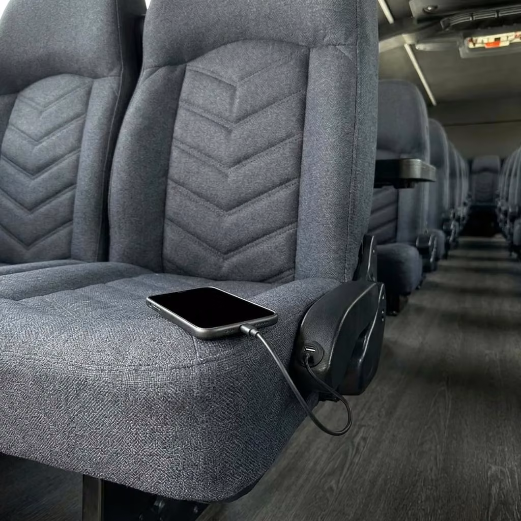 bell gardens 25 passenger minibus usb charging