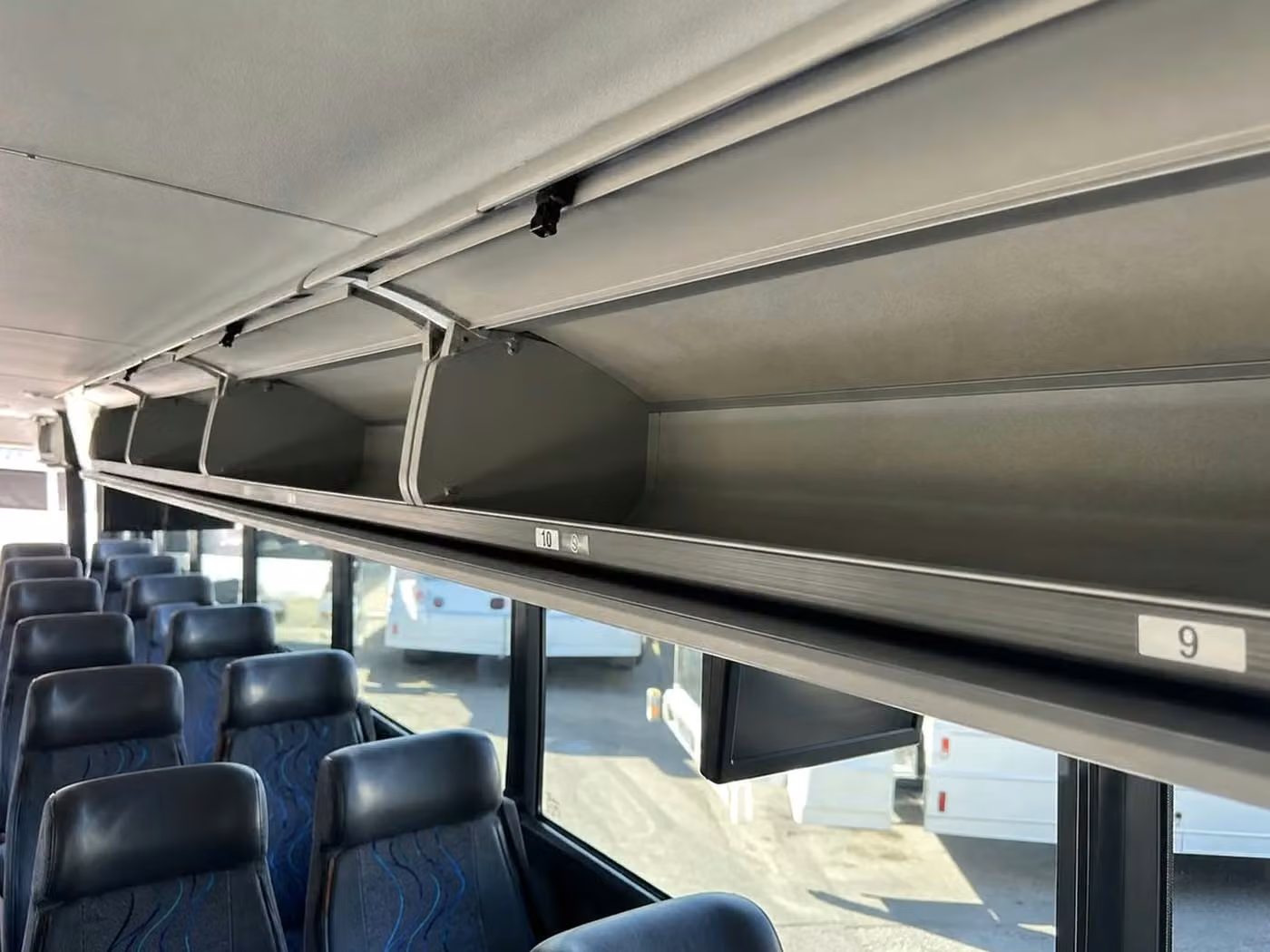 bell gardens 28 passenger minibus overhead storage
