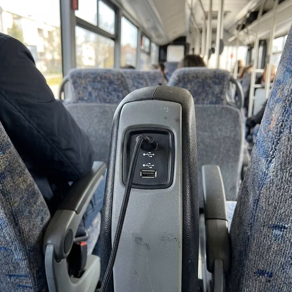 bell gardens 35 passenger minibus usb charging
