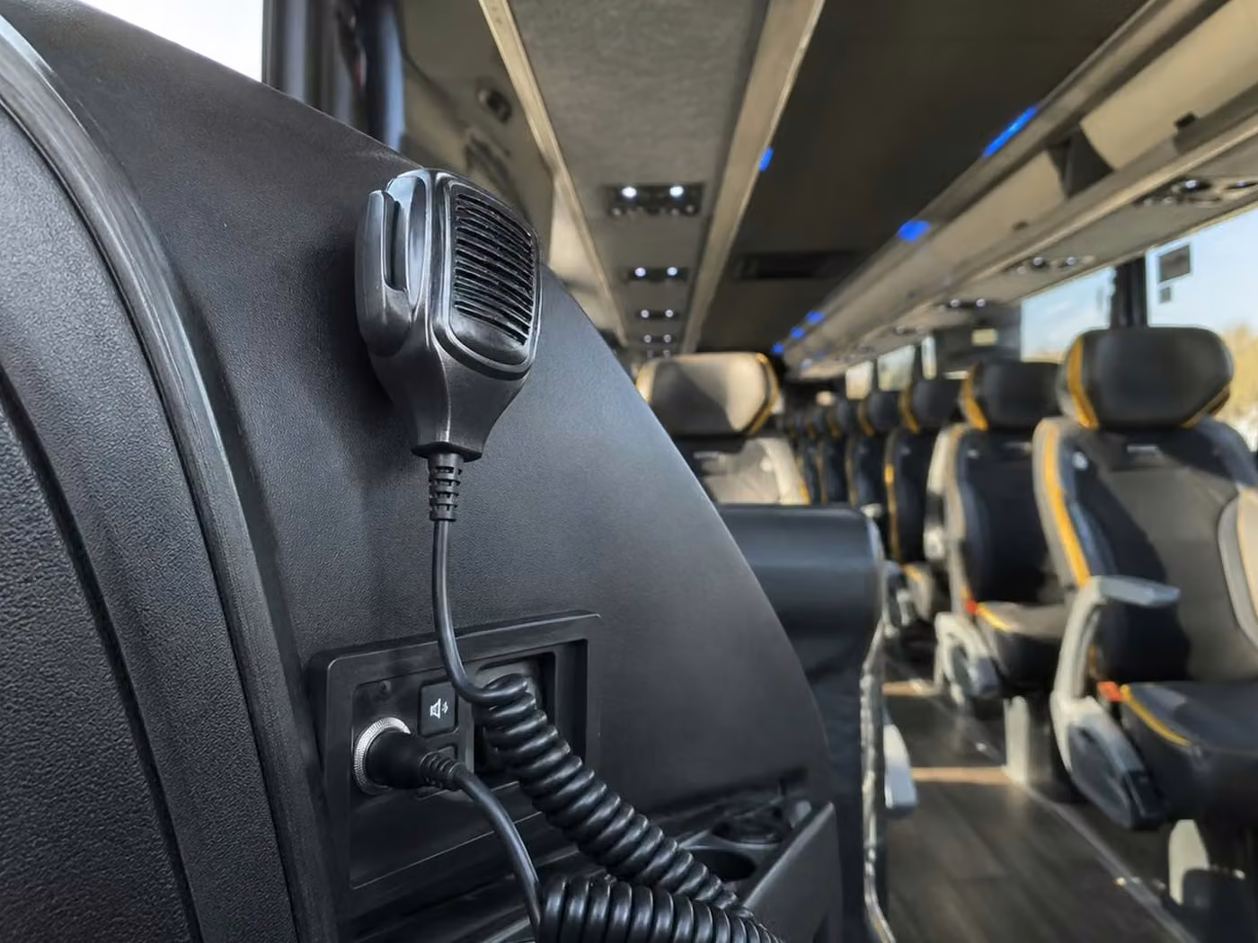 bell gardens 56 passenger charter bus pa system