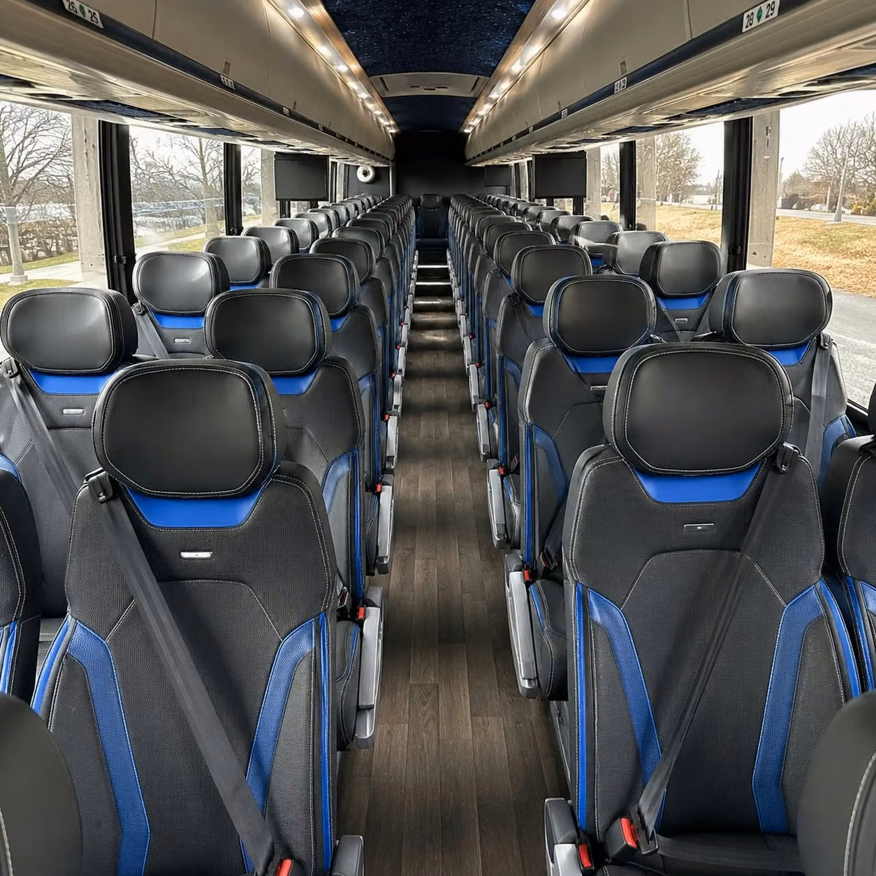 bell gardens charter bus interior 1