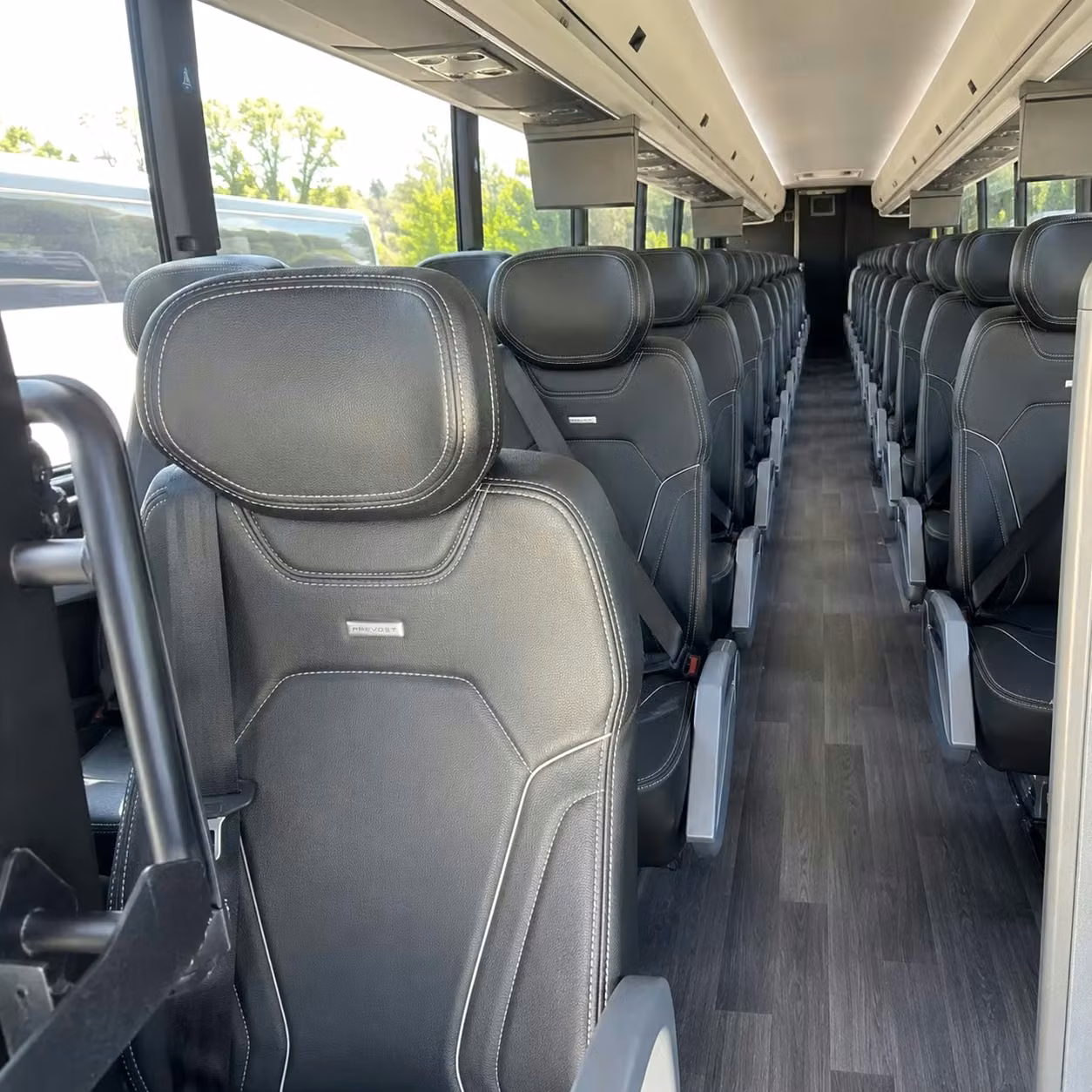 bell gardens charter bus interior 3