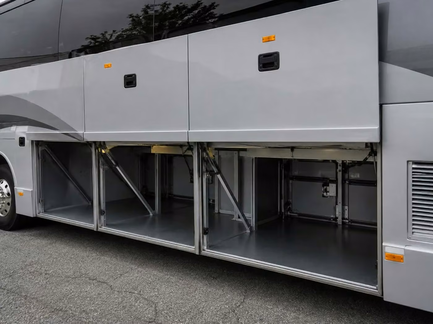 bell gardens charter bus under bus storage